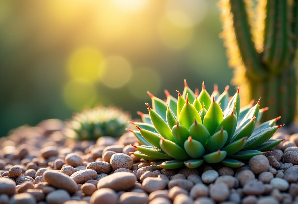 casas adobes landscaping desert rock garden design with succulents and gravel
