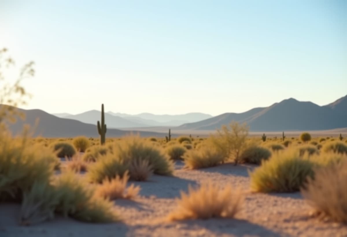 junk removal truck loading debris with Oro Valley landscape in background