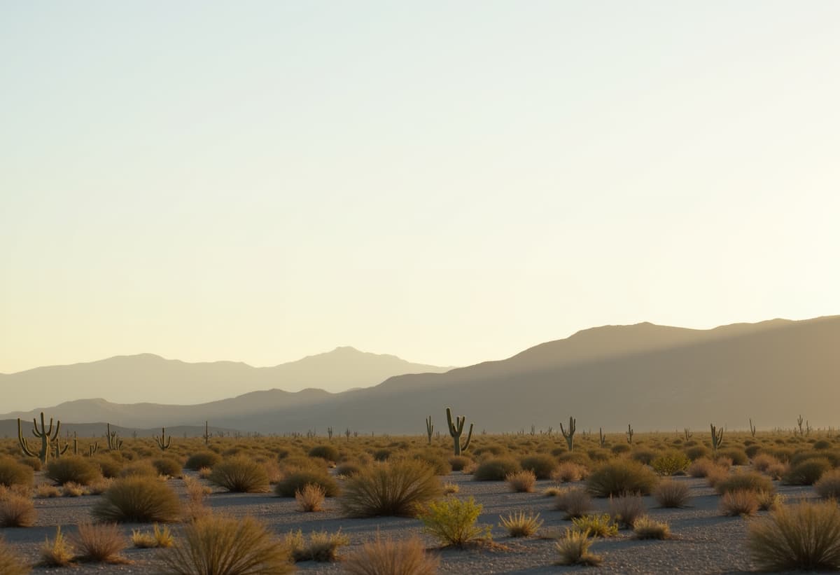 Tucson desert landscape with illegal dumping warning sign
