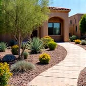 Landscaped yard in Dove Mountain Marana