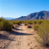 Before and after brush clearing in Saddle Brook with mountain view