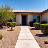 before and after yard cleanup in Tucson