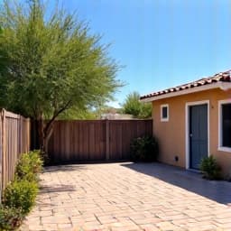 After: Pristine backyard after professional junk removal and cleanup services in Tucson.