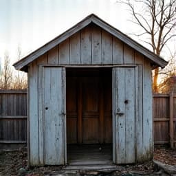 Before: Dilapidated shed awaiting demolition and cleanup services in Tucson.