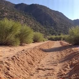 Brush clearing project after completion, tidy and clear near Sabino Canyon
