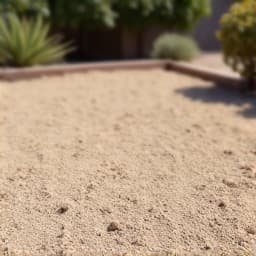 Empty and level area in Casas Adobes after old storage shed demolition and debris hauling. This illustrates a complete transformation, providing a clean slate for new landscaping or construction projects.