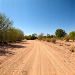 Casas Adobes lot completely cleared of brush and debris, ready for further development.