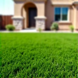 Lush, new sod lawn flourishing in a Casas Adobes backyard, post-installation.