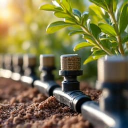 Drip irrigation repair in a residential landscape in Northwest Tucson, ensuring efficient water use.