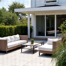 Clean and spacious patio after professional furniture removal and junk hauling in Casas Adobes.