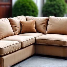 Large, unwanted furniture awaiting removal from a Casas Adobes residence.