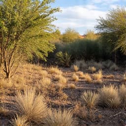 Overgrown backyard in Casas Adobes before professional cleanup.