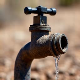 Damaged irrigation valve showing signs of wear and leakage in Quail Creek, Sahuarita. Before irrigation repair, showing a corroded valve causing water waste.