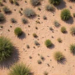 Desert-friendly landscaping with native plants before construction by JB Landscaping. A bare, undeveloped plot of land with sparse existing vegetation, ready for a sustainable and aesthetically pleasing desert landscape design.