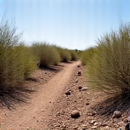 Desert lot clearing before service in Casas Adobes, showing dense brush, cacti, and accumulated natural debris, ready for brush clearing and landscape preparation.