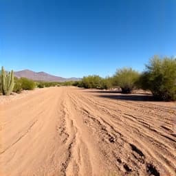 Empty plot awaiting xeriscape design and installation in Sahuarita.