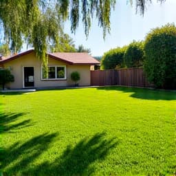 After: Green Valley backyard completely clear of storm-damaged branches and debris. The image depicts the residential yard in Green Valley, AZ, restored to its pristine condition, with all fallen branches and storm debris removed.
