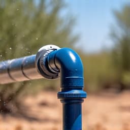 Irrigation repair system after professional fix, operating efficiently without leaks in Tucson