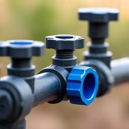 Irrigation valve replacement in Quail Creek, Sahuarita, showing a newly installed valve and connections. Professional irrigation system repair showing a fixed leak saving big on water bills.