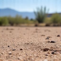 New construction site prep in Continental Ranch. Site preparation for new residential construction in Continental Ranch, Marana, AZ, including grading and initial landscaping for future homes.