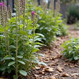 Neglected garden with dead plants, fallen leaves, and overgrown bushes before revitalization in Green Valley, highlighting the transformation potential.