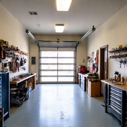 Organized garage after professional cleanout service in Marana