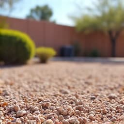 Brush Cleared Lot in Tucson. A once overgrown lot now completely cleared of dense brush and weeds, prepared for new landscaping or construction, illustrating professional brush clearing in Tucson, AZ.