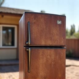 Cluttered Residential Backyard in Tucson. A messy backyard filled with old furniture, construction debris, and various unwanted items, demonstrating a typical scenario for residential junk removal in Tucson, AZ.