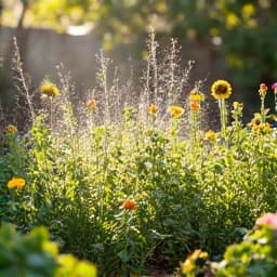 Lush, healthy garden in Sahuarita after comprehensive irrigation maintenance. Post-maintenance vibrant garden demonstrating efficient water delivery.