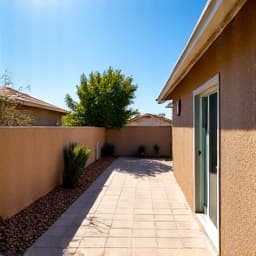 Clean and clear residential property after storm debris and junk removal in Casas Adobes, demonstrating a significant improvement in yard aesthetics and safety.