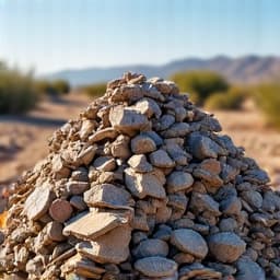 Construction debris cleanup after project near Desert Diamond Casino Sahuarita with materials hauled away