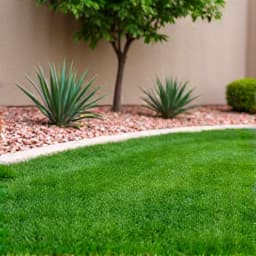 Sahuarita yard cleanup and debris removal after monsoon by JB Landscaping. The yard is transformed from cluttered and overgrown to neat and tidy, showcasing meticulous attention to detail.
