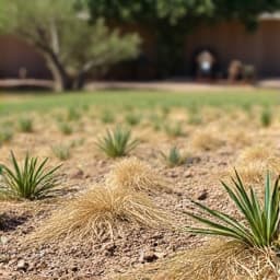 Before sod installation of sparse yard in Catalina Foothills, Arizona