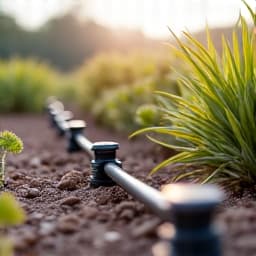 After: Efficient drip irrigation system installed for desert-adapted plants in Vail.