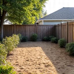 After image of the area where a shed was demolished in Vail, Arizona, now perfectly clear and free of any rubble or debris.