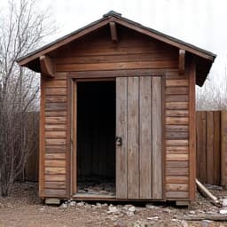 Before image of a dilapidated shed in Vail, Arizona, surrounded by debris and rubble from a partial demolition, ready for hauling.