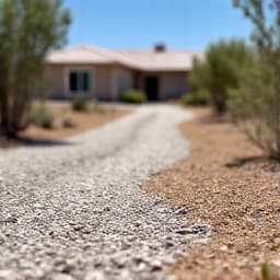 Before: Worn out gravel path at a Green Valley residence