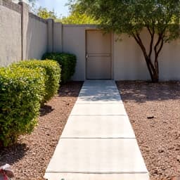 Yard cleanup services after all debris removed, leaving a pristine outdoor space in Tucson