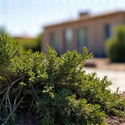 Brush clearing project near Dove Mountain, Marana, showing before and after