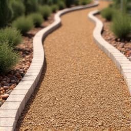 Decomposed granite pathway installation in Oro Valley