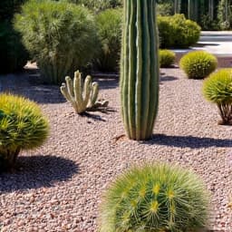 Residential yard cleanup services result showing pristine desert landscaping