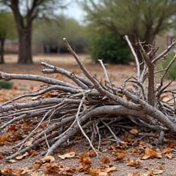 Sahuarita monsoon cleanup after storm left debris and fallen branches