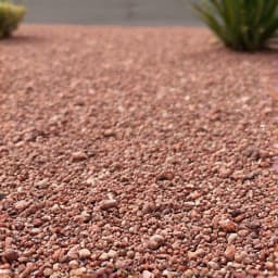Sahuarita residential decorative rock yard