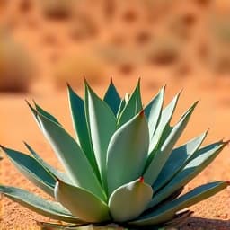 Various Agave and Yucca plants in a Tucson desert landscape