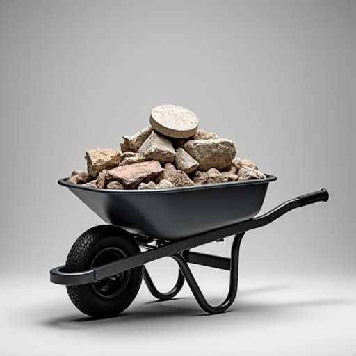 Construction debris ready for removal in Tucson, Arizona