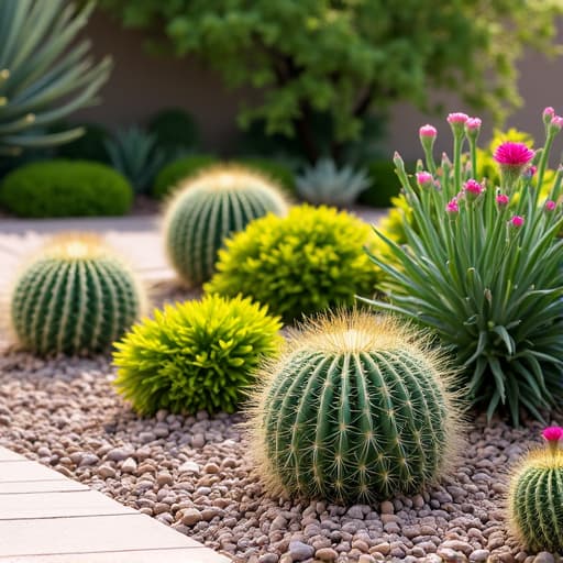 Beautifully maintained flower beds in an HOA compliant landscape in Green Valley