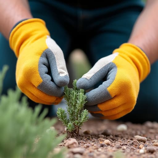 Professional landscaper pruning a mesquite tree in Sahuarita
