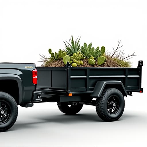 Truck full of cactus debris heading to Los Reales Landfill in Tucson