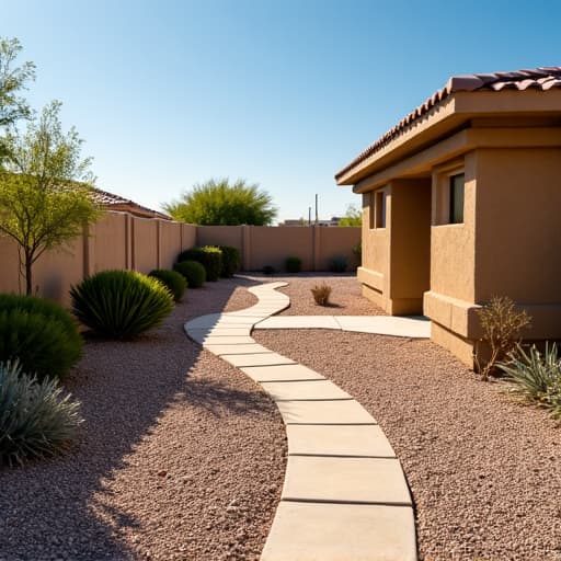 Cleaned up desert yard after monsoon storm in Vail, AZ
