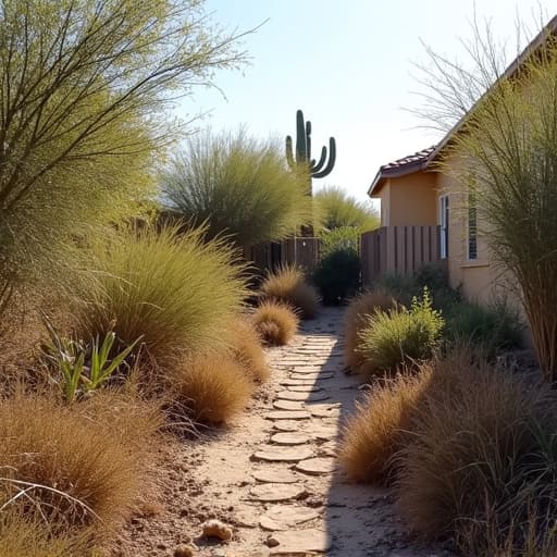 Overgrown Green Valley backyard before professional cleanup